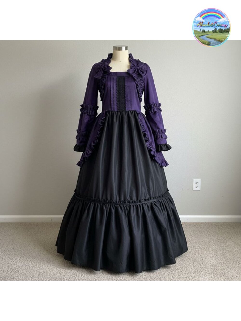 Victorian Renaissance Ball Gown with Hoop Skirt